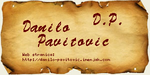 Danilo Pavitović vizit kartica